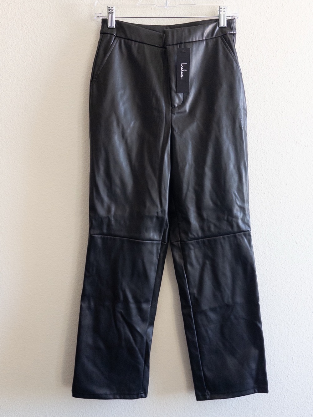 NWT Lulus Faux Leather Straight Leg Pants size S